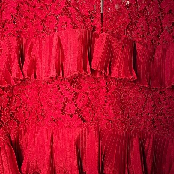 J. Crew Red Lace Ruffle Top NWT #Christmas - Picture 2 of 14